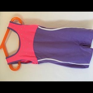 Freestyle by Danskin Girls' Gymnastics Biketard Rhine Stud Detailing 6/6x Pink